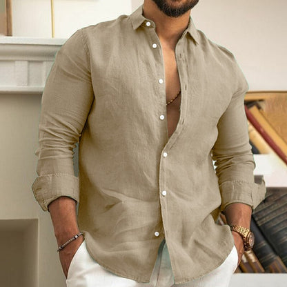 (PROMOTION EXCLUSIVE) Chemise en Lin Premium pour Homme + (CADEAU)