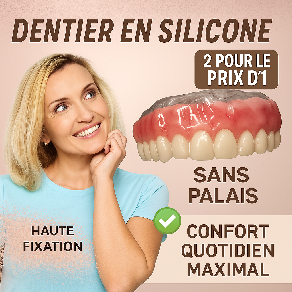(2 POUR LE PRIX D’1) Dentier en silicone FIX | Ajustable et adaptatif + Kit de nettoyage OFFERT
