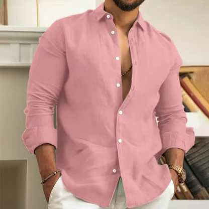 (PROMOTION EXCLUSIVE) Chemise en Lin Premium pour Homme + (CADEAU)